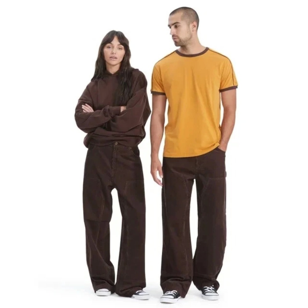 No Boundaries Y2K Sz 32x31 Corduroy Pants Brown Carpenter Cargo Grunge Indie